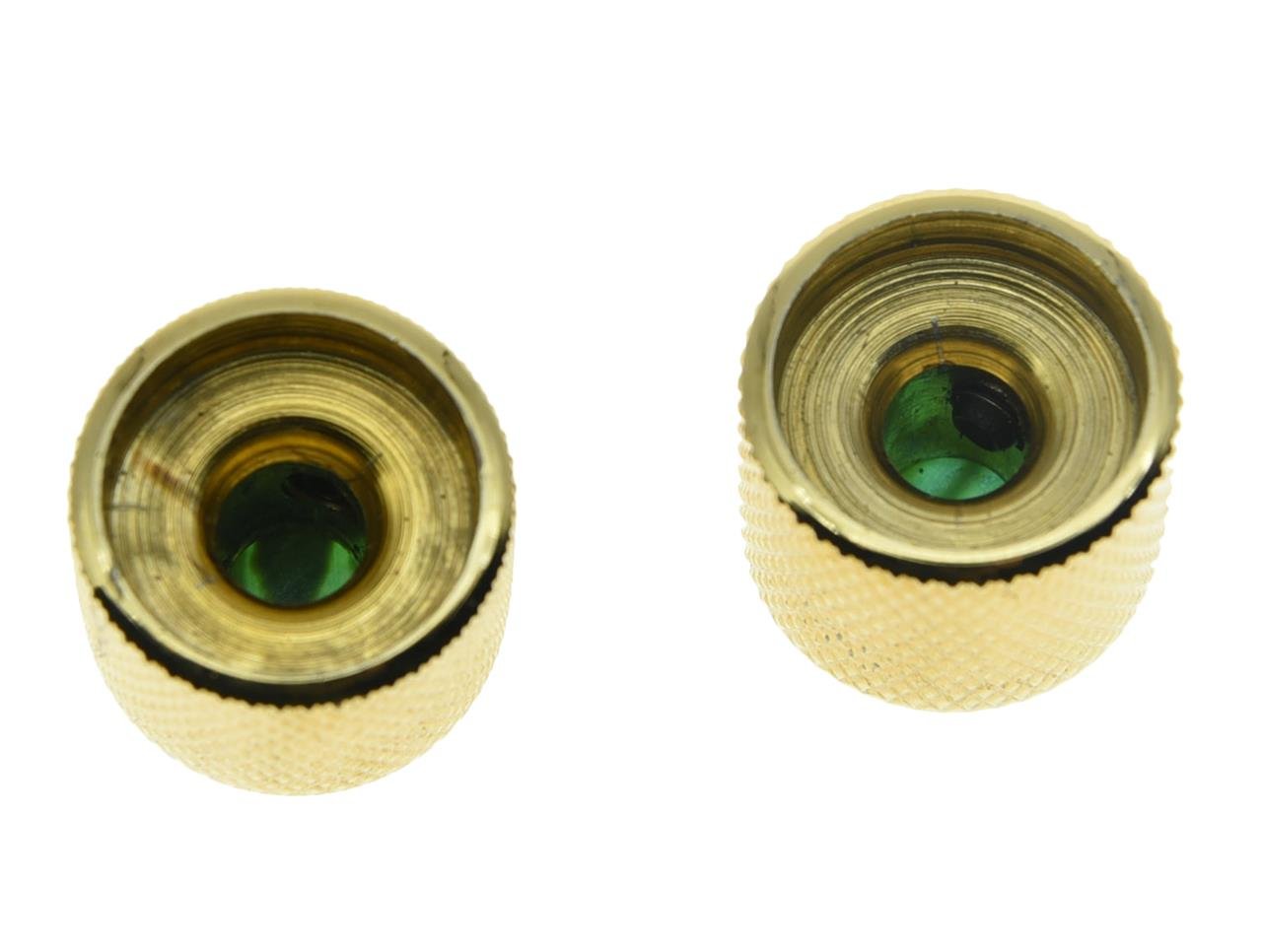 Dopro 2pcs Gold Tele Telecaster Abalone Top Guitar Dome Knobs Bass Knobs with Set Screw and Wrench